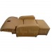 A01-016 Golden Brown PVC Leather Massage Sofa