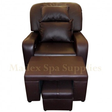 A01 Dark Brown PVC Leather Massage Sofa