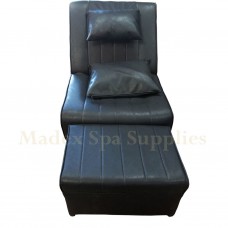 A02 - 017 Black PVC Manual Massage Sofa
