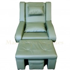 A02-022 Light Green PVC Leather Massage Sofa Motorized