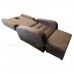 A13 Dark Brown Floral Fabric Massage Sofa