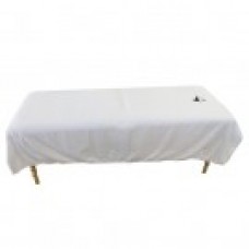 27011 Massage Table Flat Sheet (White with Face Hole)