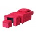 A02 - 001 Red Floral Fabric Massage Sofa