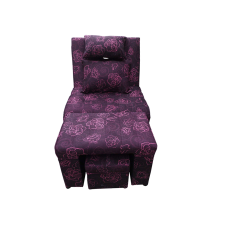 A02 - 003 Purple Floral Fabric Massage Sofa